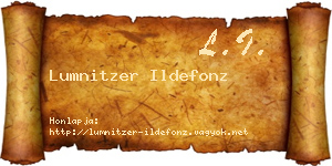Lumnitzer Ildefonz névjegykártya